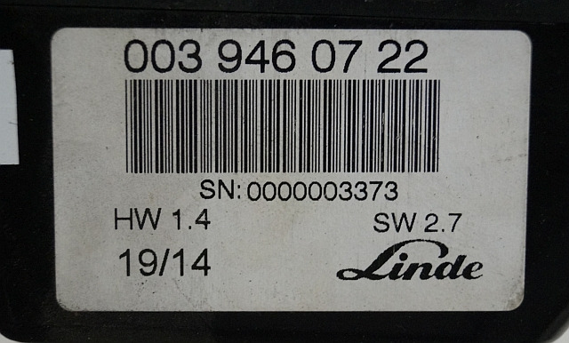 Linde 0039460722 | Display SW2.7 HW1.4 sn 0000003373 - Armaturenbrett für Flurförderzeug: das Bild 2 Linde 0039460722 | Display SW2.7 HW1.4 sn 0000003373 - Armaturenbrett für Flurförderzeug: das Bild 2
