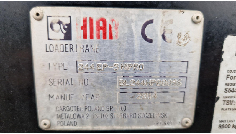 Hiab 244 EP-5 Hipro - Ladekran für LKW: das Bild 5 Hiab 244 EP-5 Hipro - Ladekran für LKW: das Bild 5