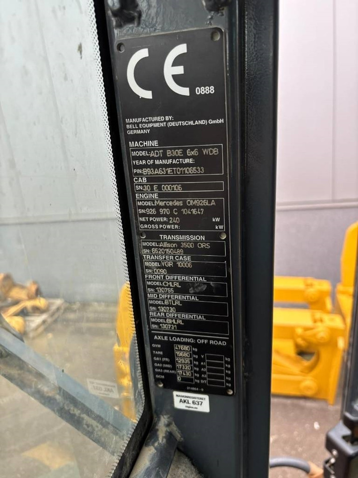 Bell B 30 E (New tyres / Under Preparation) - Knickgelenkter Dumper: das Bild 2 Bell B 30 E (New tyres / Under Preparation) - Knickgelenkter Dumper: das Bild 2