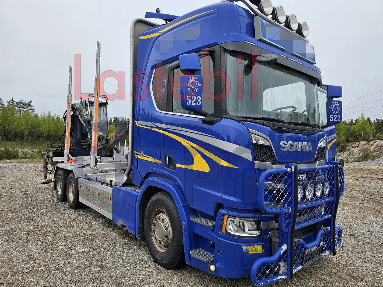 Scania R650 - Holztransporter, Autokran: das Bild 2 Scania R650 - Holztransporter, Autokran: das Bild 2