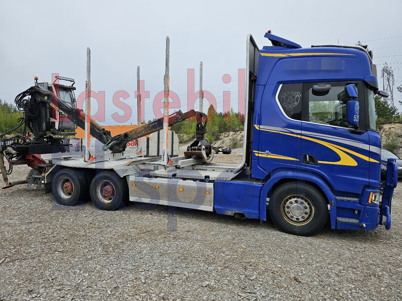 Scania R650 - Holztransporter, Autokran: das Bild 1 Scania R650 - Holztransporter, Autokran: das Bild 1