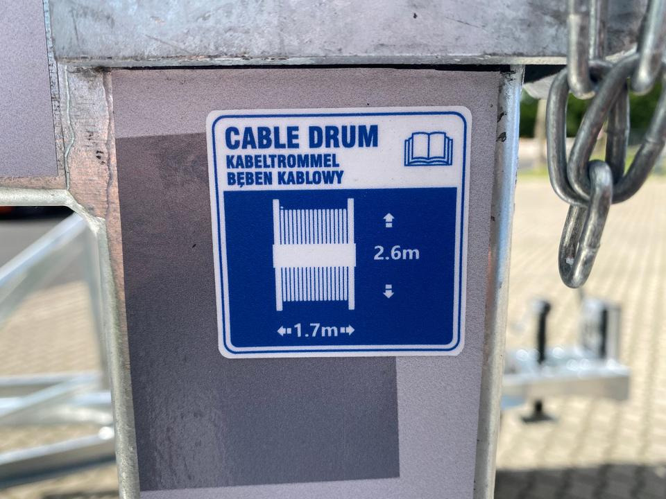 Kabeltrommelanhänger Vermietung / Kabelanhänger 3500KG E-Winde / Nutzlast 2749KG / Kabeltrommel-Anhänger / Glasfaser/ 3 Tage: das Bild 11 Kabeltrommelanhänger Vermietung / Kabelanhänger 3500KG E-Winde / Nutzlast 2749KG / Kabeltrommel-Anhänger / Glasfaser/ 3 Tage: das Bild 11