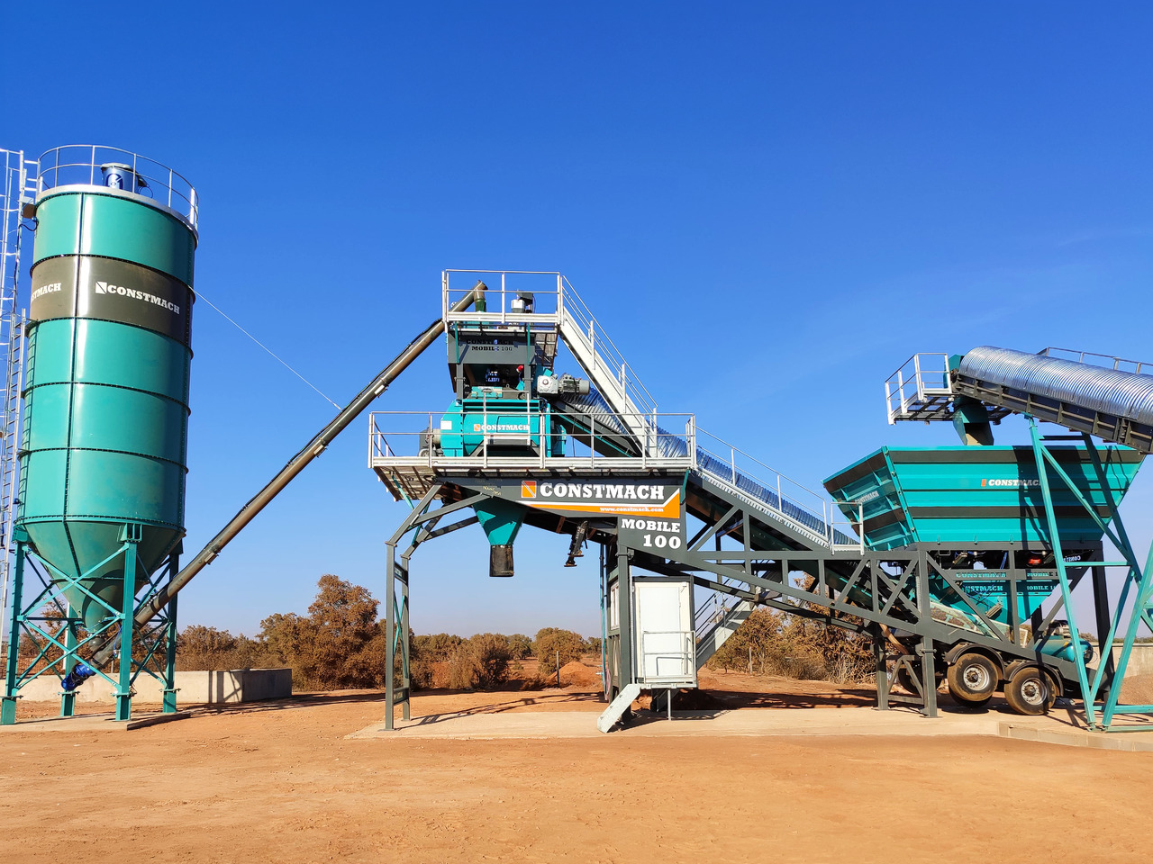 Constmach 100 m³/h Mobile Concrete Batching Plant - Betonmischanlage: das Bild 1 Constmach 100 m³/h Mobile Concrete Batching Plant - Betonmischanlage: das Bild 1