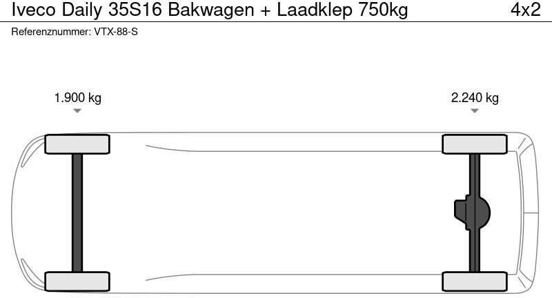 Koffer Transporter Iveco Daily 35S16 Bakwagen + Laadklep 750kg: das Bild 16