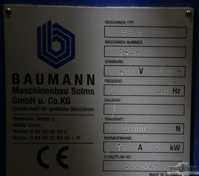 Baumann BA 6 - Druckmaschine: das Bild 2 Baumann BA 6 - Druckmaschine: das Bild 2