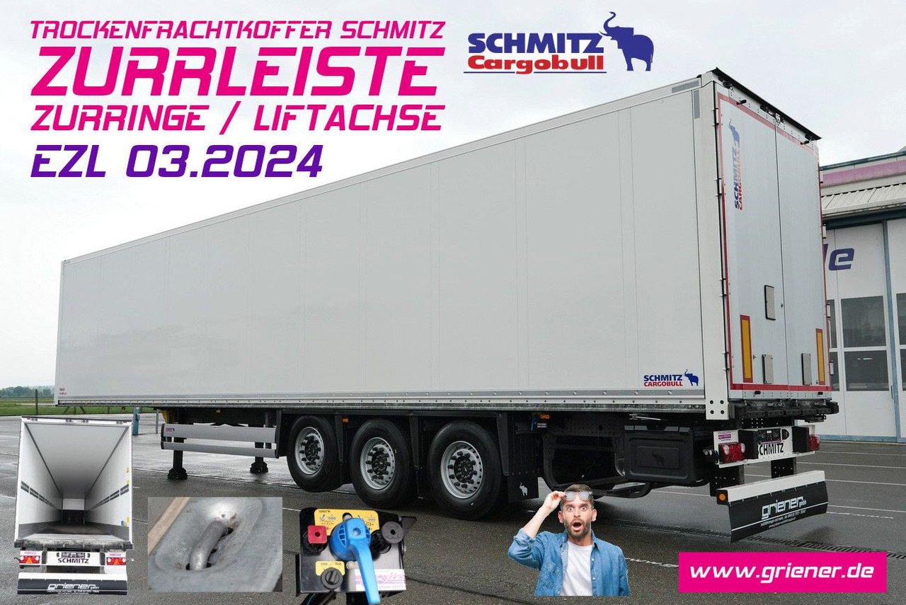 Schmitz Cargobull SKO/SBO 24 ZURRLEISTE / ZURRINGE / LIFTACHSE - Koffer Auflieger: das Bild 1 Schmitz Cargobull SKO/SBO 24 ZURRLEISTE / ZURRINGE / LIFTACHSE - Koffer Auflieger: das Bild 1