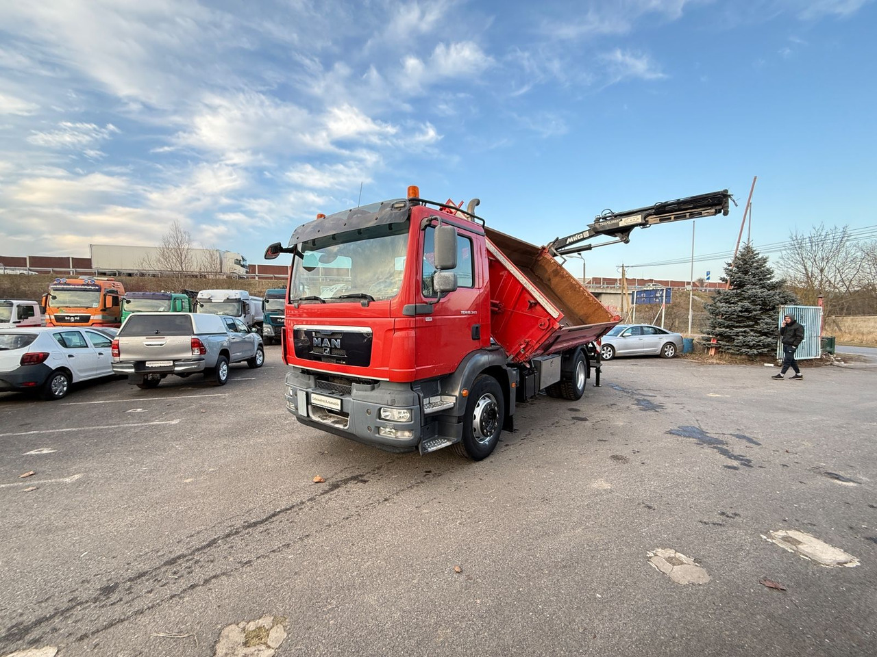 MAN TGM 18.340 Kipper mit Kran - Kipper, Autokran: das Bild 2 MAN TGM 18.340 Kipper mit Kran - Kipper, Autokran: das Bild 2