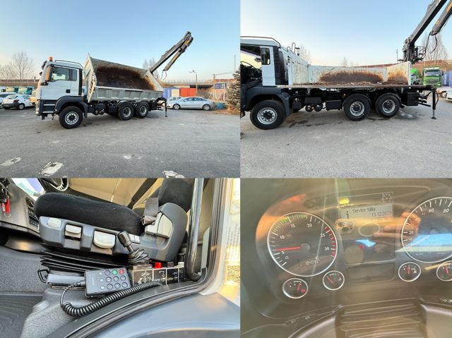 Kipper MAN TGS 26.400 Kipper mit Kran Jonsered 6x4: das Bild 15