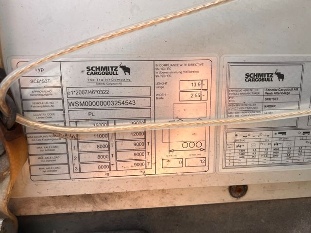 Planenauflieger Schmitz Cargobull Cargobull SCB S3T: das Bild 9 Planenauflieger Schmitz Cargobull Cargobull SCB S3T: das Bild 9