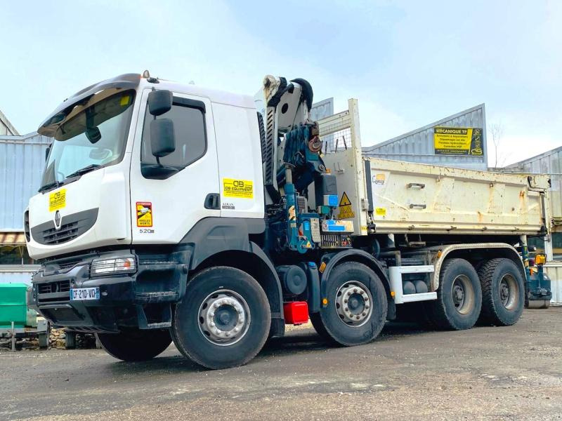 RENAULT KERAX 8x4 520 BIBENNE CIF GRUE CORMACH - Kipper, Autokran: das Bild 1 RENAULT KERAX 8x4 520 BIBENNE CIF GRUE CORMACH - Kipper, Autokran: das Bild 1