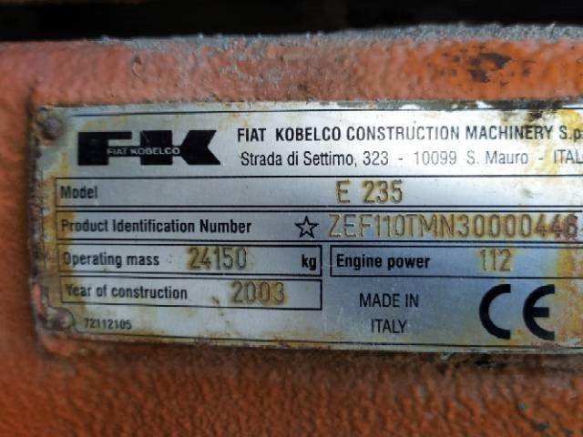 Kettenbagger Fiat-Kobelco E 235: das Bild 13