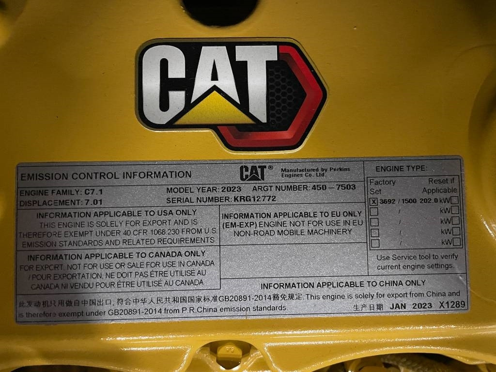 Stromgenerator neu kaufen CAT DE220E0 - 220 kVA Generator - DPX-18018: das Bild 22 Stromgenerator neu kaufen CAT DE220E0 - 220 kVA Generator - DPX-18018: das Bild 22