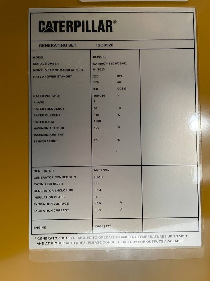 Stromgenerator neu kaufen CAT DE220E0 - 220 kVA Generator - DPX-18018: das Bild 11 Stromgenerator neu kaufen CAT DE220E0 - 220 kVA Generator - DPX-18018: das Bild 11