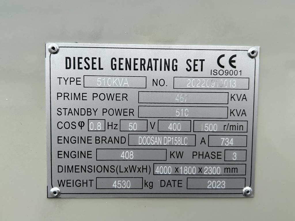 Doosan DP158LC - 510 kVA Generator - DPX-19855 - Stromgenerator: das Bild 4 Doosan DP158LC - 510 kVA Generator - DPX-19855 - Stromgenerator: das Bild 4