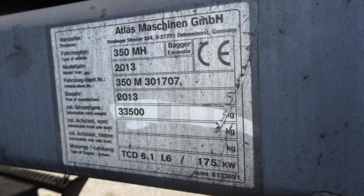 Maszyna przeładunkowa ATLAS 350MH - 2013/2018 - 166kW - 15,9m zasięgu - Umschlagbagger: das Bild 4 Maszyna przeładunkowa ATLAS 350MH - 2013/2018 - 166kW - 15,9m zasięgu - Umschlagbagger: das Bild 4