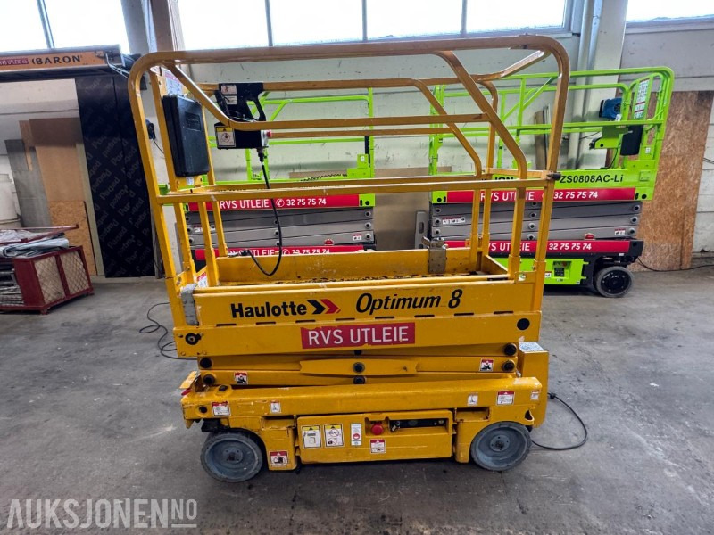 2008 Haulotte Optimum 8 sakselift på batteri / årskontrollert - Arbeitsbühne: das Bild 2 2008 Haulotte Optimum 8 sakselift på batteri / årskontrollert - Arbeitsbühne: das Bild 2