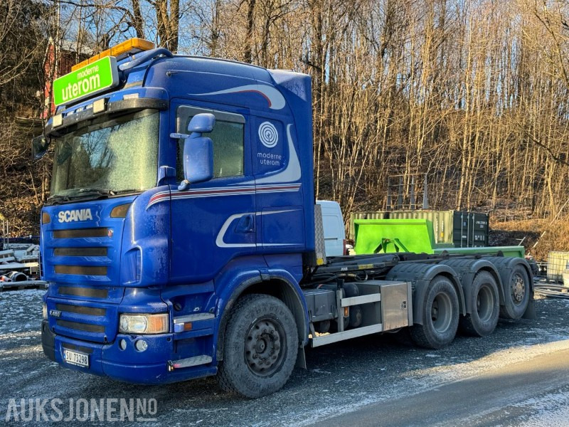 2009 Scania R480 krokbil / 4-akslet / Nylig EU-godkjent - Abrollkipper: das Bild 1 2009 Scania R480 krokbil / 4-akslet / Nylig EU-godkjent - Abrollkipper: das Bild 1