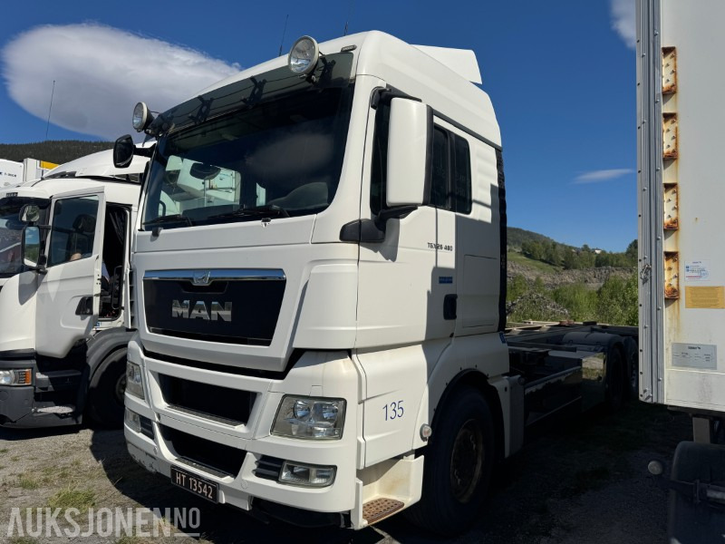 2013 MAN TGX 26.480 chassis med containerfester - Containerwagen/ Wechselfahrgestell LKW: das Bild 1 2013 MAN TGX 26.480 chassis med containerfester - Containerwagen/ Wechselfahrgestell LKW: das Bild 1