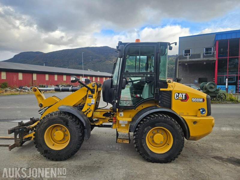2020 Cat 908M 1.3m3 Skuffe. Pallegaffel - Radlader: das Bild 2 2020 Cat 908M 1.3m3 Skuffe. Pallegaffel - Radlader: das Bild 2