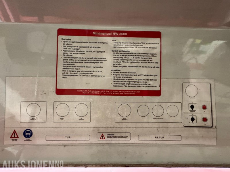 Anbauteil für Baumaschine 2010 HeatWork HW 3600 Mobilt varmekraftverk med diverse matter og 5 stk CliWi air systems 300: das Bild 40 Anbauteil für Baumaschine 2010 HeatWork HW 3600 Mobilt varmekraftverk med diverse matter og 5 stk CliWi air systems 300: das Bild 40