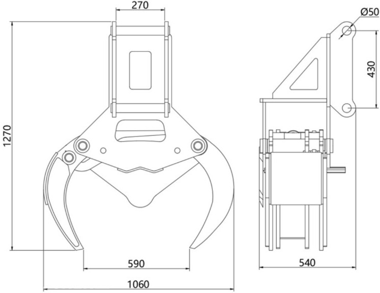 Anbauteil für Baumaschine NY HENIMA TREKUTTER S50 FESTE 350KG 5-9 TONNS GRAVER: das Bild 9