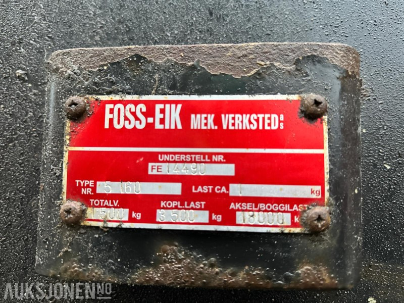 Landmaschine Foss-Eik FS160 Dumperhenger – Hardox 10 mm – Hydraulisk sving – 2016: das Bild 15 Landmaschine Foss-Eik FS160 Dumperhenger – Hardox 10 mm – Hydraulisk sving – 2016: das Bild 15