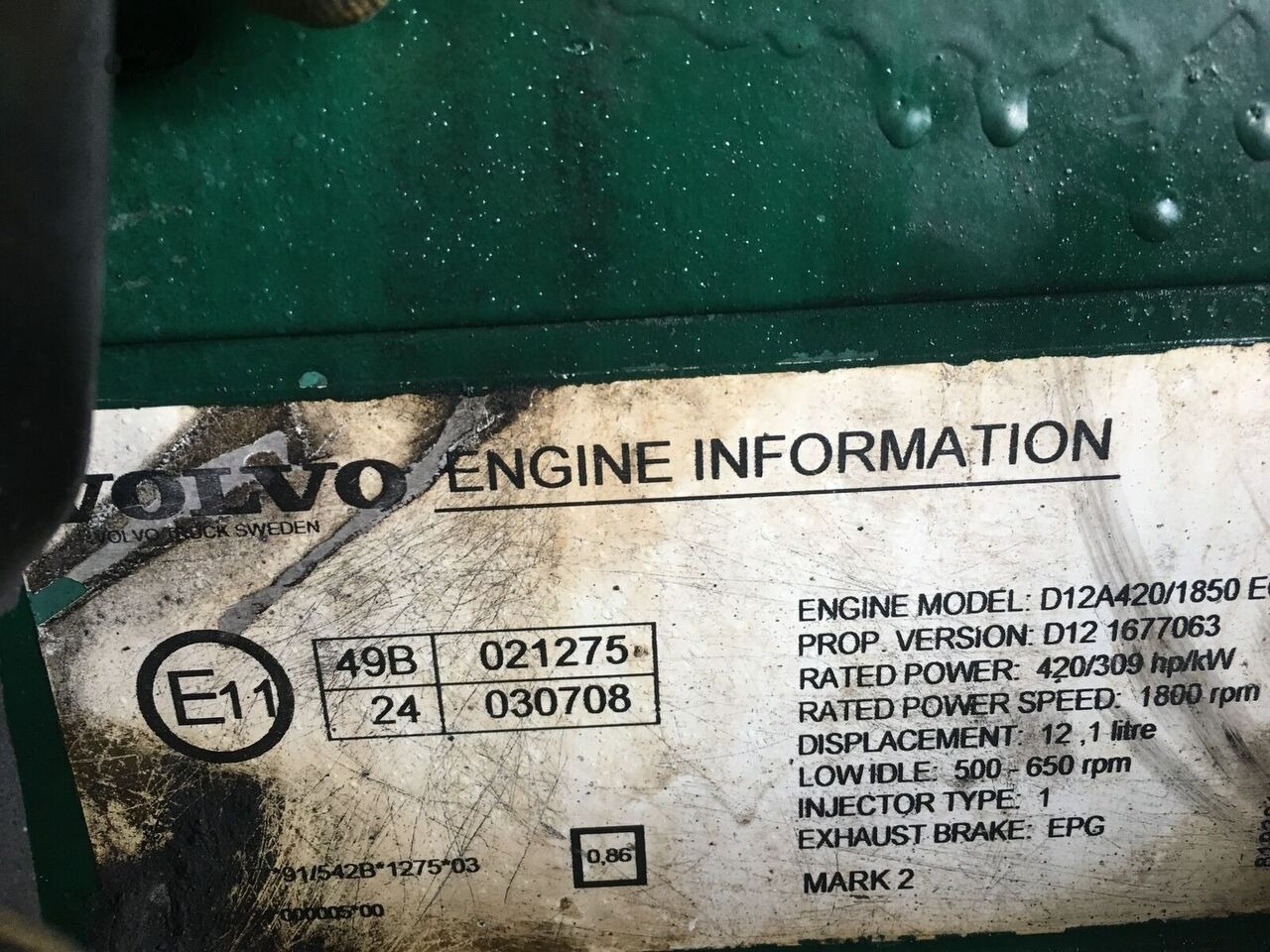 Volvo D12A420/1850 EC96 Volvo FH, FL, A-Series, B - Motor für Bus: das Bild 1 Volvo D12A420/1850 EC96 Volvo FH, FL, A-Series, B - Motor für Bus: das Bild 1
