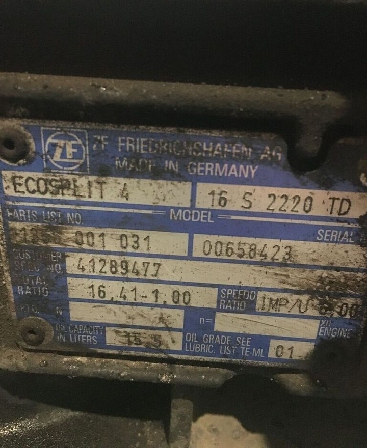 ZF Ecosplit 4 16S2220 TD 1356001031 - Getriebe für LKW: das Bild 2 ZF Ecosplit 4 16S2220 TD 1356001031 - Getriebe für LKW: das Bild 2