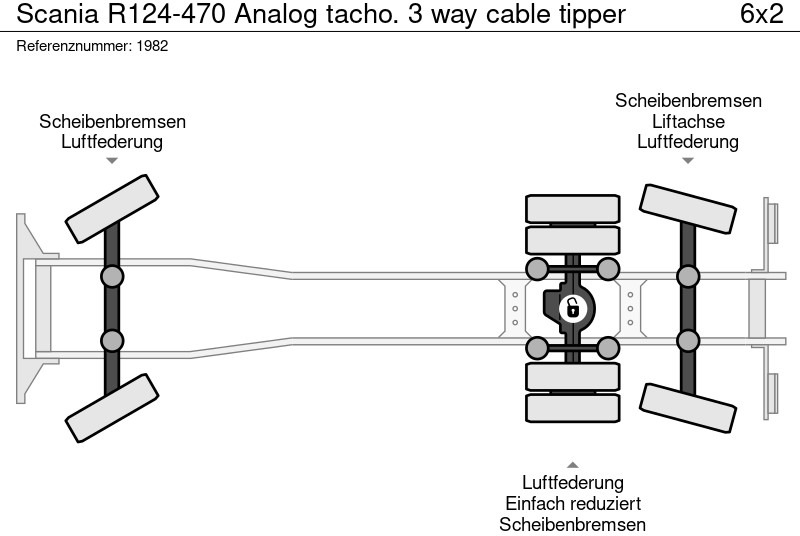 Scania R124-470 Analog tacho. 3 way cable tipper – Leasing Scania R124-470 Analog tacho. 3 way cable tipper: das Bild 16