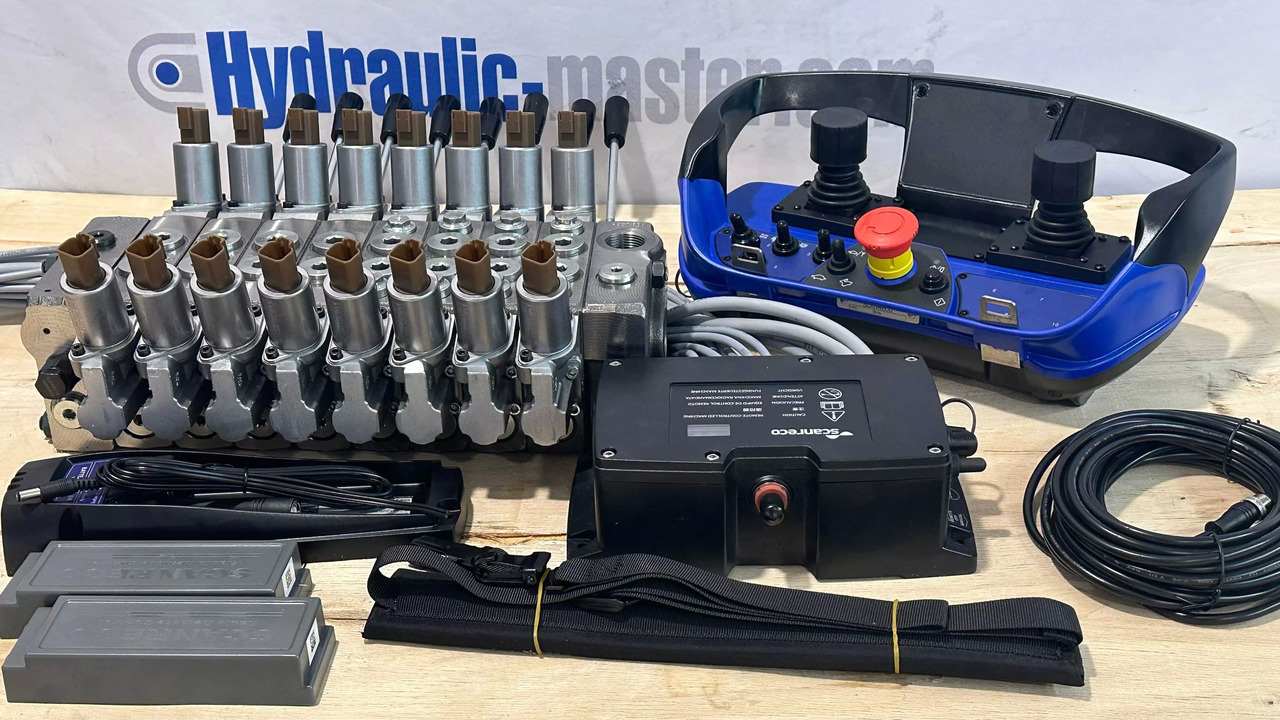 Set Radio Remote Scanreco RC 400 with Valve Palfinger Hiab Cranab Loglift - Rückewagen: das Bild 1 Set Radio Remote Scanreco RC 400 with Valve Palfinger Hiab Cranab Loglift - Rückewagen: das Bild 1
