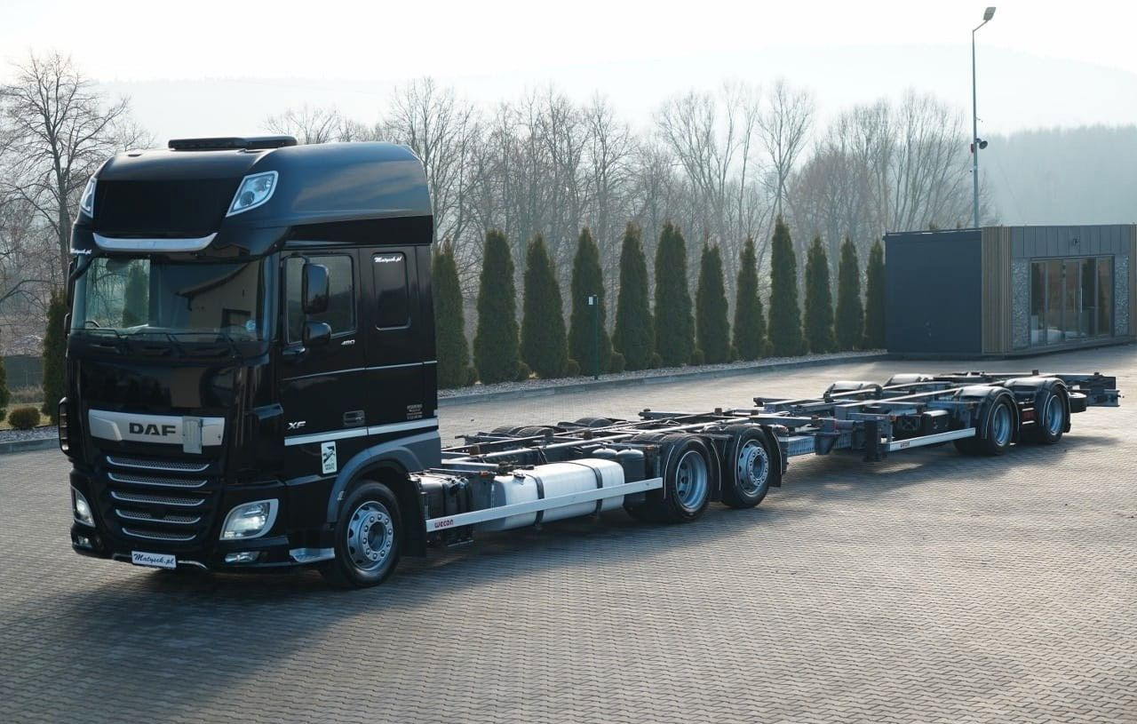 DAF XF 480 / BDF / 6X2 / ZESTAW TANDEM / SSC / I-PAR - Containerwagen/ Wechselfahrgestell LKW: das Bild 1 DAF XF 480 / BDF / 6X2 / ZESTAW TANDEM / SSC / I-PAR - Containerwagen/ Wechselfahrgestell LKW: das Bild 1