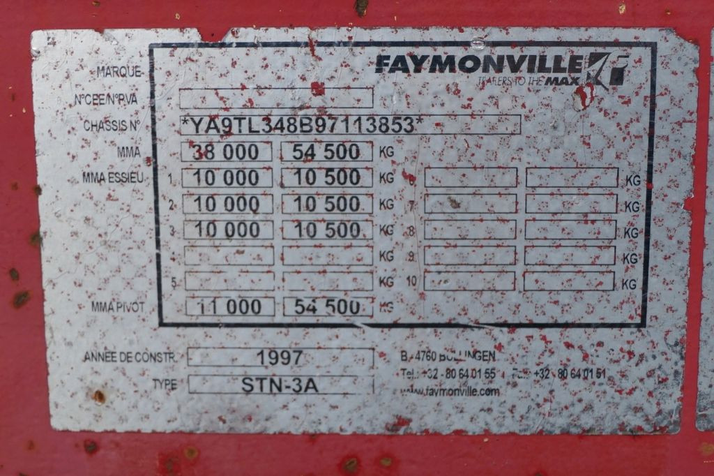 Tieflader Auflieger Faymonville STN-3A / NACZEPA LAWETA / NISKOPODWOZIE / ROZCIĄ Faymonville STN-3A / NACZEPA LAWETA / NISKOPODWOZIE / ROZCIĄ: das Bild 20