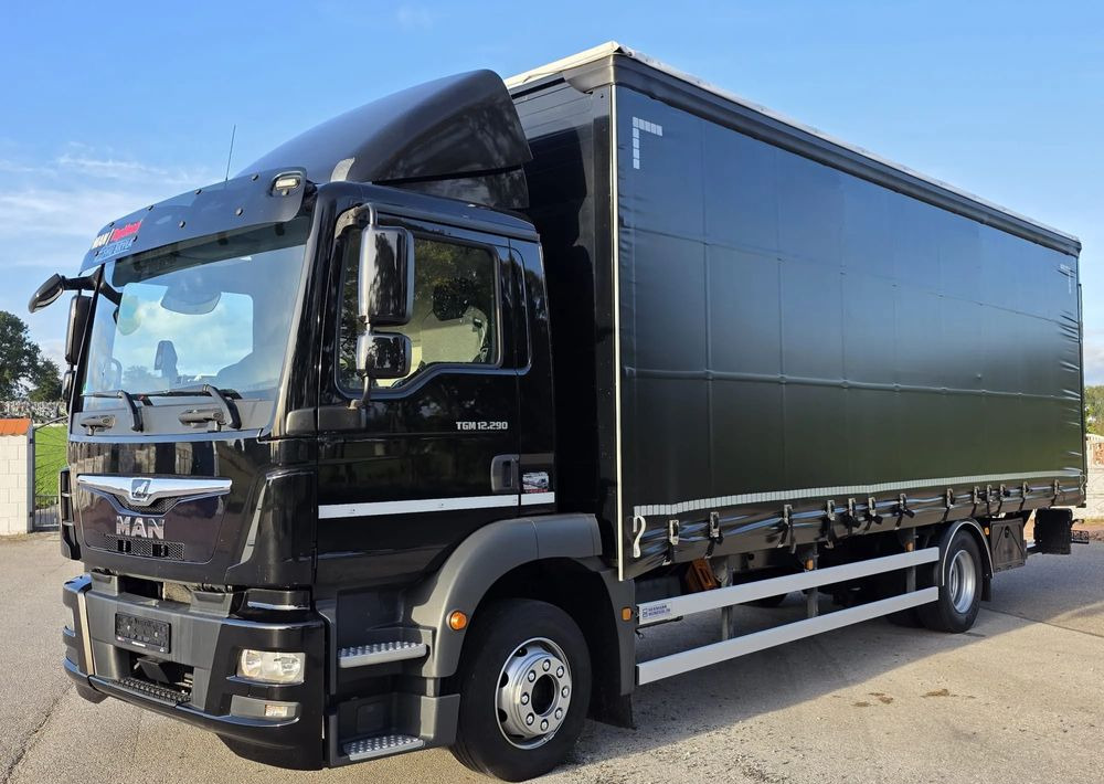 MAN TGM 12.290 / 15.290 / E6/ FIRANKA /BOCZNE DRZWI / BURTO-FIRANKA / 18PALET / WINDA / NISKI PRZEBIEG / 2018/ CAŁY NA PODUSZKACH / SERWISOWANY - Plane LKW: das Bild 1 MAN TGM 12.290 / 15.290 / E6/ FIRANKA /BOCZNE DRZWI / BURTO-FIRANKA / 18PALET / WINDA / NISKI PRZEBIEG / 2018/ CAŁY NA PODUSZKACH / SERWISOWANY - Plane LKW: das Bild 1