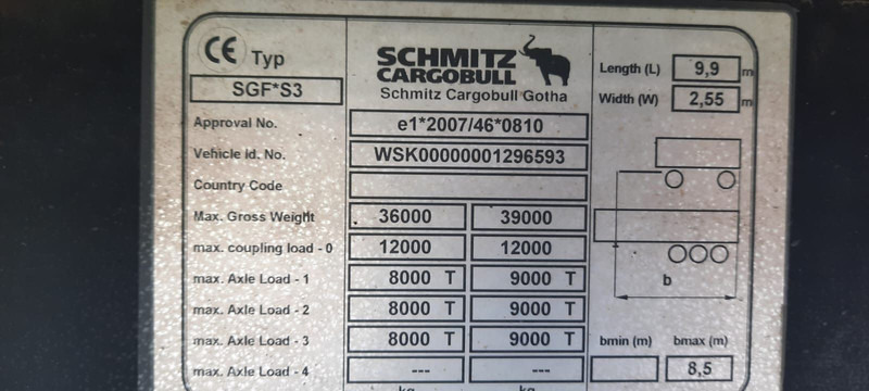 Schmitz Cargobull 3-Achser 48 qubik Getreidekipper - Kipper Auflieger: das Bild 5 Schmitz Cargobull 3-Achser 48 qubik Getreidekipper - Kipper Auflieger: das Bild 5