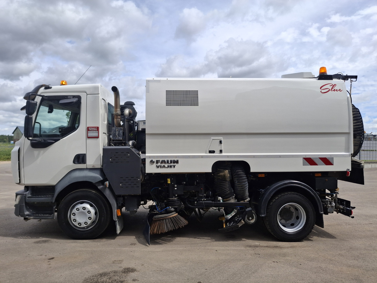 Kehrmaschine RENAULT D16 Zamiatarka Kehrmaschine FAUN Euro 6 PM10 Szczotki L/R Karcher Rura Do Liści 2 Motoren: das Bild 9
