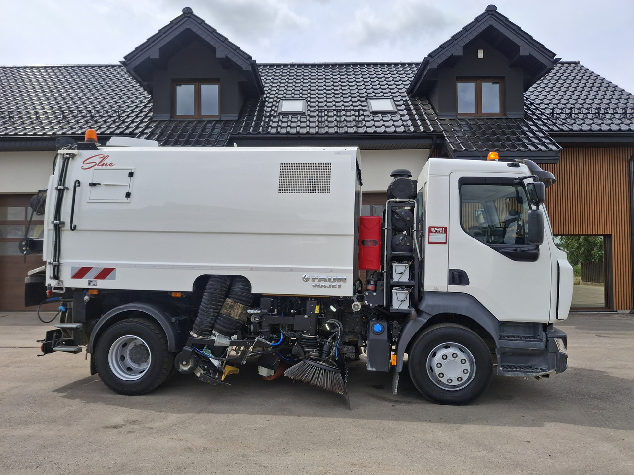 Kehrmaschine RENAULT D16 Zamiatarka Kehrmaschine FAUN Euro 6 PM10 Szczotki L/R Karcher Rura Do Liści 2 Motoren: das Bild 10