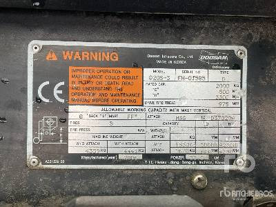 DOOSAN D20S-3 2000 kg - Gabelstapler: das Bild 5 DOOSAN D20S-3 2000 kg - Gabelstapler: das Bild 5