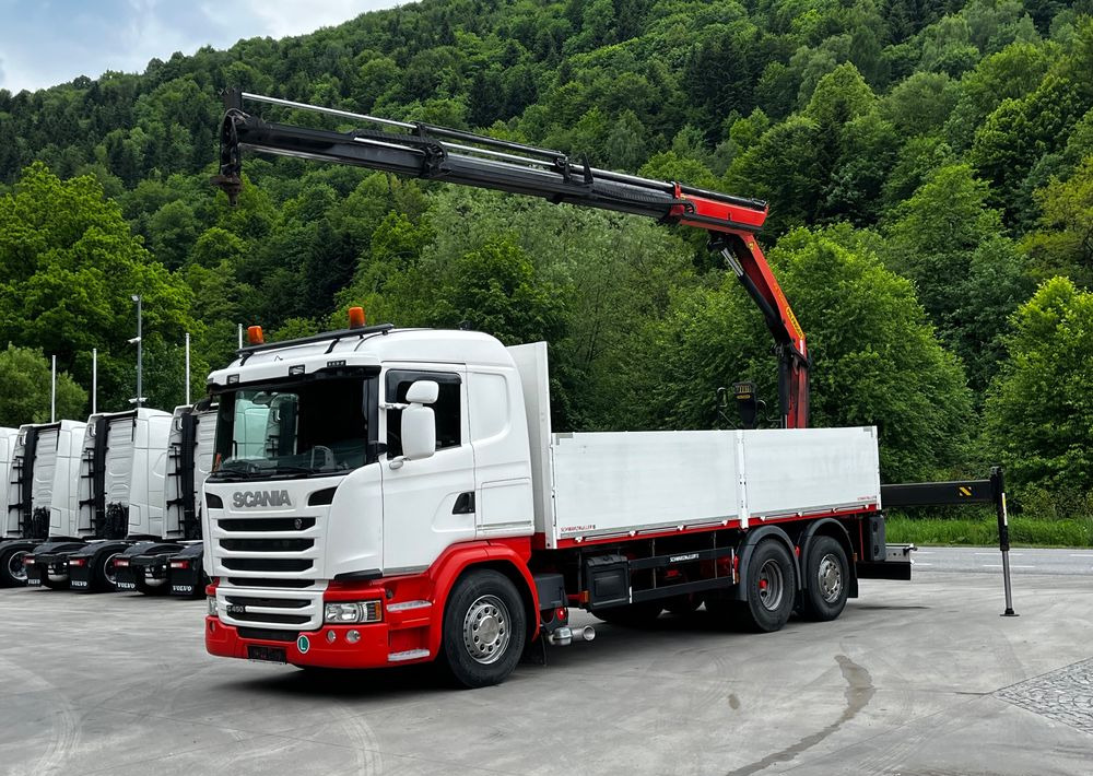 Scania G450 // 6x2// Skrzynia 6.40x2.49 // HDS Palfinger // Oś skrętna podnoszona // - Pritsche LKW, Autokran: das Bild 1 Scania G450 // 6x2// Skrzynia 6.40x2.49 // HDS Palfinger // Oś skrętna podnoszona // - Pritsche LKW, Autokran: das Bild 1
