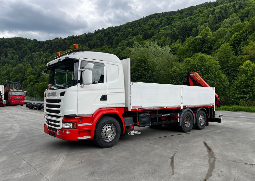 Scania G450 // 6x2// Skrzynia 6.40x2.49 // HDS Palfinger // Oś skrętna podnoszona // - Pritsche LKW, Autokran: das Bild 2 Scania G450 // 6x2// Skrzynia 6.40x2.49 // HDS Palfinger // Oś skrętna podnoszona // - Pritsche LKW, Autokran: das Bild 2