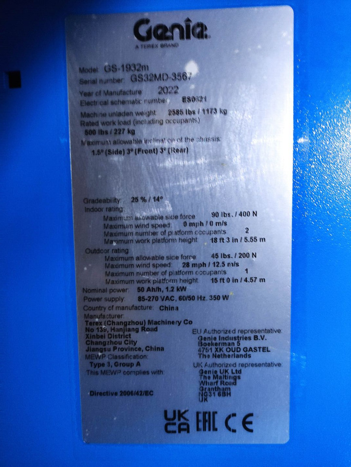 Genie GS1932m - Scherenbühne: das Bild 5 Genie GS1932m - Scherenbühne: das Bild 5