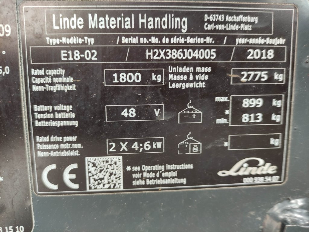 Elektrostapler Linde E18-02-386 EVO: das Bild 6