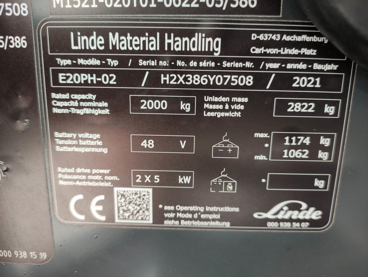 Elektrostapler Linde E20PH-02-386-EVO: das Bild 6 Elektrostapler Linde E20PH-02-386-EVO: das Bild 6
