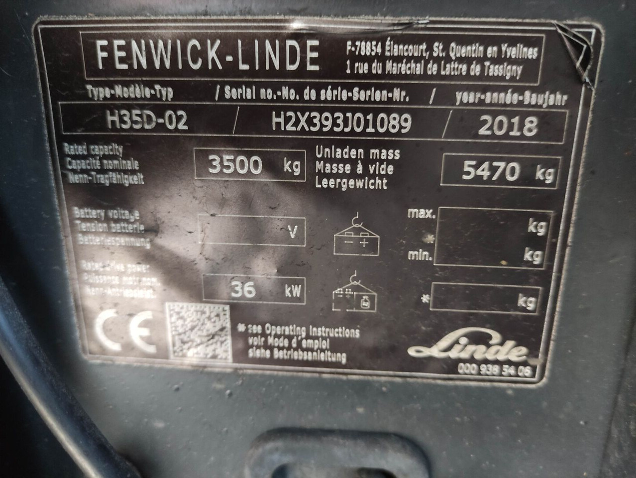 Dieselstapler Linde H35D-393-02 EVO / LACK NEU: das Bild 6 Dieselstapler Linde H35D-393-02 EVO / LACK NEU: das Bild 6