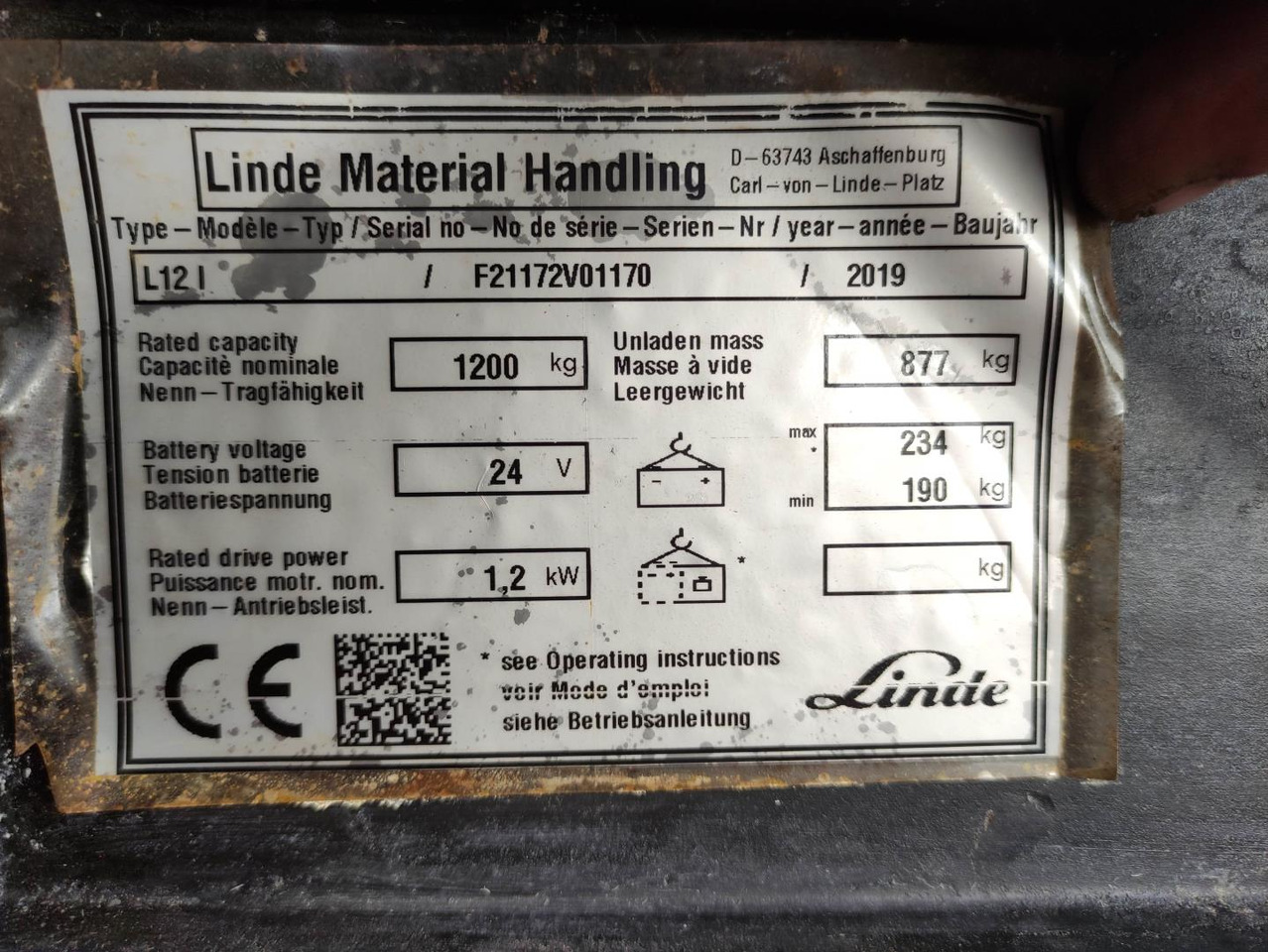 Hochhubwagen Linde L12i-1172: das Bild 6