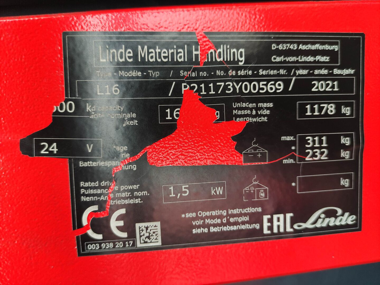 Linde L16i-1173 - Hochhubwagen: das Bild 5 Linde L16i-1173 - Hochhubwagen: das Bild 5