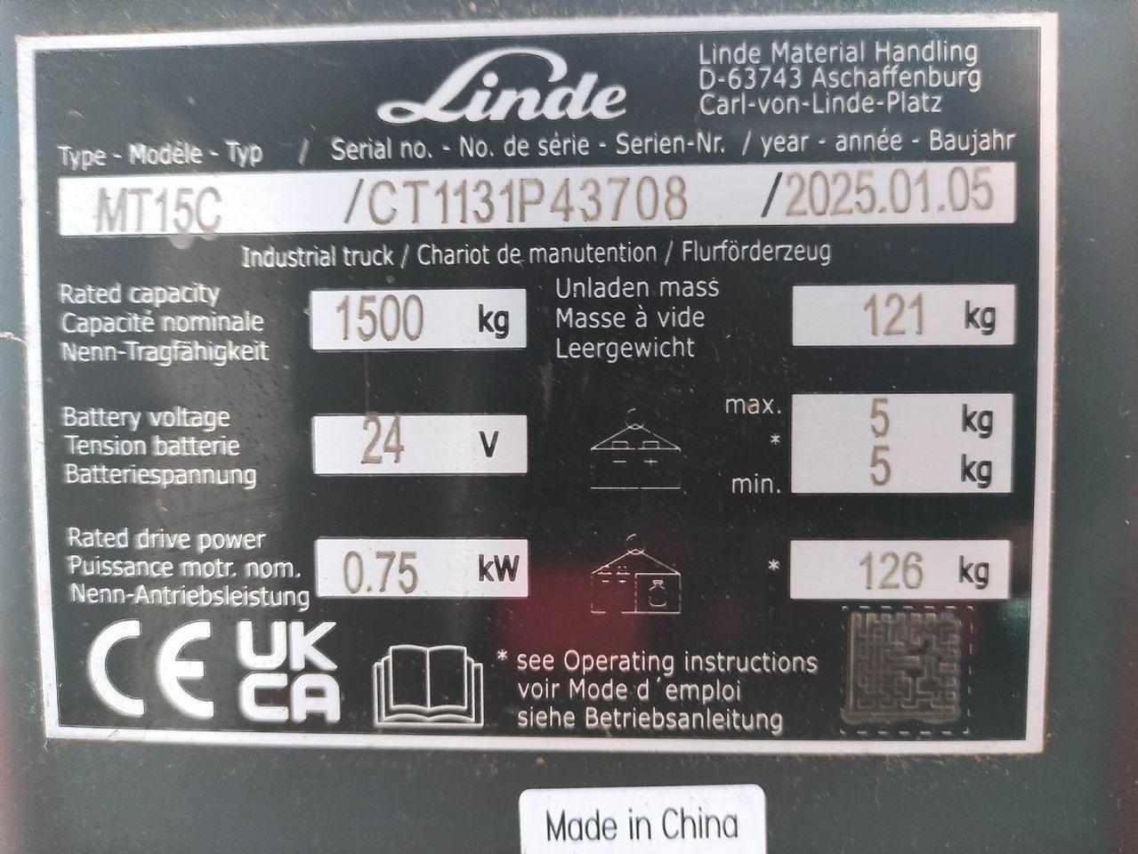 Linde MT15C - Niederhubwagen: das Bild 5 Linde MT15C - Niederhubwagen: das Bild 5