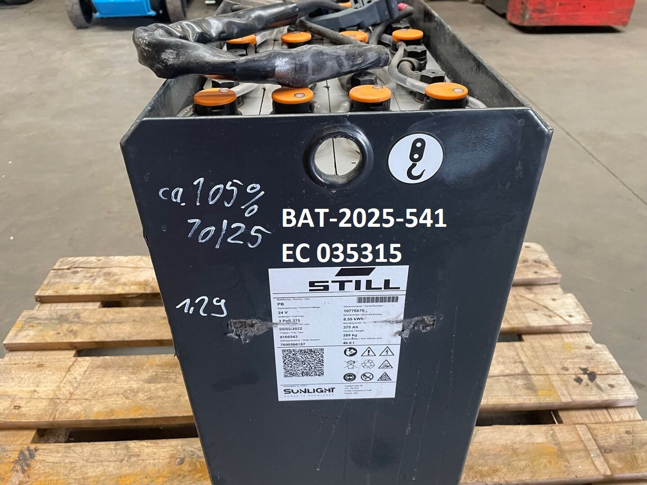 Sunlight I 24 Volt I 3 PzS 375 - Batterie für Flurförderzeug: das Bild 5 Sunlight I 24 Volt I 3 PzS 375 - Batterie für Flurförderzeug: das Bild 5