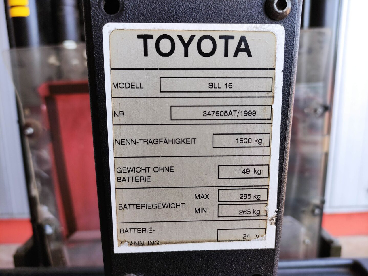 Toyota SLL 16 - Hochhubwagen: das Bild 5 Toyota SLL 16 - Hochhubwagen: das Bild 5