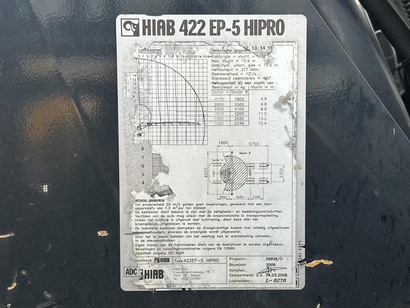 Pritsche LKW, Autokran DAF CF 85.360 8x2*6 HIAB 42T/m Crane *NL-Truck*: das Bild 19 Pritsche LKW, Autokran DAF CF 85.360 8x2*6 HIAB 42T/m Crane *NL-Truck*: das Bild 19