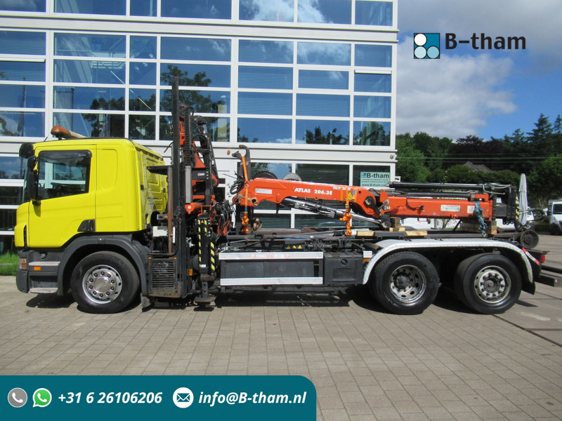 Scania P 340 B 6x2*4 VDL Haak - Kraan ATLAS 206.3E - Abrollkipper, Autokran: das Bild 1 Scania P 340 B 6x2*4 VDL Haak - Kraan ATLAS 206.3E - Abrollkipper, Autokran: das Bild 1